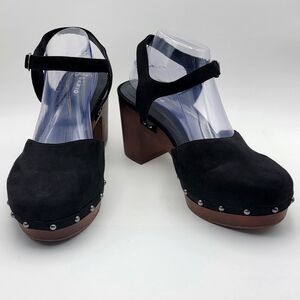 NWOT TORRID Women's Black Suede‎ Platform Heels SIZE 12WW. #1536